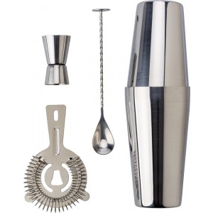 Stainless steel cocktail set Tatiana, black (Wine, champagne, cocktail equipment)