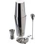 Stainless steel cocktail set Tatiana, black