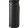 Stainless steel double-walled drinking mug 350 ml Gwen, blac