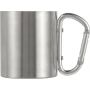 Stainless steel double walled mug Nella, silver