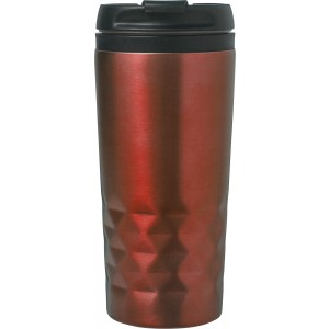 Stainless steel mug Lorraine, red (Glasses)