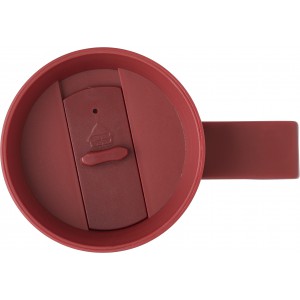 Stainless steel travel mug (420ml), red (Mugs)