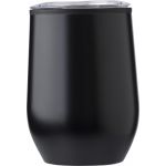 Stainless steel travel mug Zoe, black (970767-01)