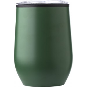 Stainless steel travel mug Zoe, forest green (Glasses)