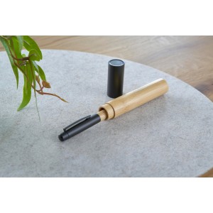 Stainless steel twist ballpen Anke, black (Metallic pen)