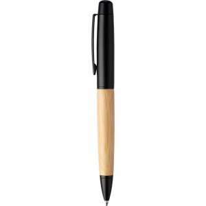 Stainless steel twist ballpen Anke, black (Metallic pen)