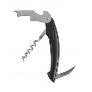 Stainless steel waiter's knife Rosaura, black (Bottle openers, corkscrews)