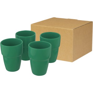 Staki 4-piece 280 ml stackable mug gift set, Green (Glasses)