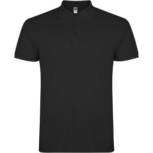 Star short sleeve men's polo, Black