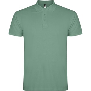 Star short sleeve men's polo, Dark Mint (Polo short, mixed fiber, synthetic)