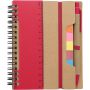Recycled paper notebook Angela, red