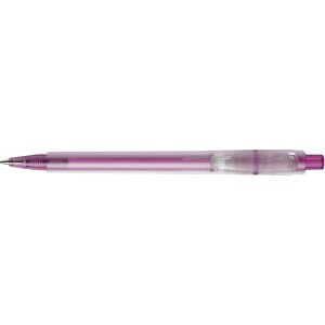 Stilolinea Oslo frosty plastic ballpen, pink (Plastic pen)