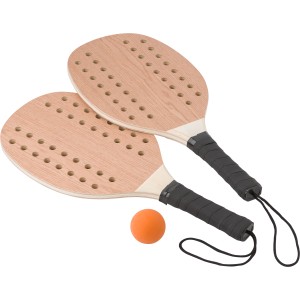 Rosewood tennis set Sergio, Brown/Khaki