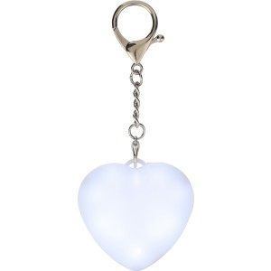 Key chain with light Gleamo, Heart shape, white