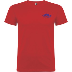 Beagle short sleeve men's t-shirt, Red (T-shirt, 90-100% cotton)