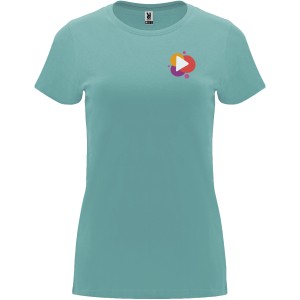 Capri short sleeve women's t-shirt, Dusty Blue (T-shirt, 90-100% cotton)