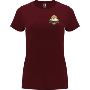 Capri short sleeve women's t-shirt, Garnet (T-shirt, 90-100% cotton)