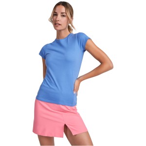 Capri short sleeve women's t-shirt, Navy Blue (T-shirt, 90-100% cotton)