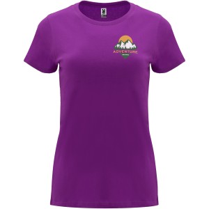 Capri short sleeve women's t-shirt, Purple (T-shirt, 90-100% cotton)