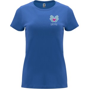 Capri short sleeve women's t-shirt, Royal (T-shirt, 90-100% cotton)