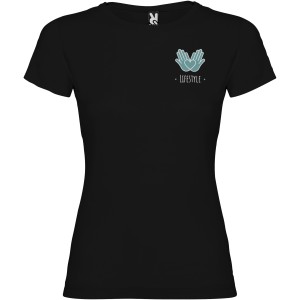Jamaica short sleeve women's t-shirt, Solid black (T-shirt, 90-100% cotton)