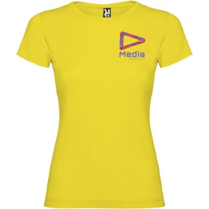 Jamaica short sleeve women's t-shirt, Yellow (T-shirt, 90-100% cotton)