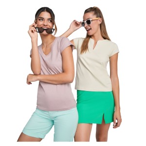 Victoria short sleeve women's v-neck t-shirt, Tropical Green (T-shirt, 90-100% cotton)