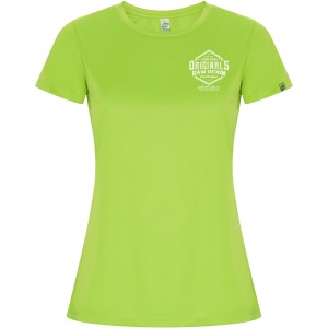 Imola short sleeve women's sports t-shirt, Fluor Green (T-shirt, mixed fiber, synthetic)