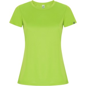 Imola short sleeve women's sports t-shirt, Fluor Green (T-shirt, mixed fiber, synthetic)