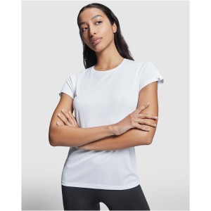 Imola short sleeve women's sports t-shirt, Solid black (T-shirt, mixed fiber, synthetic)