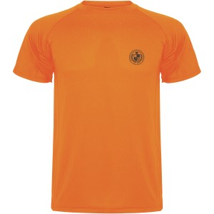 Montecarlo short sleeve kids sports t-shirt, Fluor Orange (T-shirt, mixed fiber, synthetic)