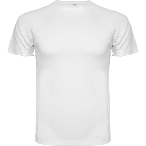 Montecarlo short sleeve kids sports t-shirt, White (T-shirt, mixed fiber, synthetic)