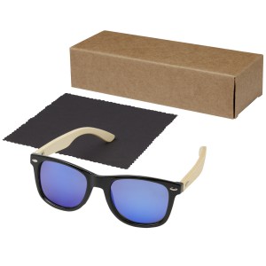 Taiyo rPET/bamboo mirrored polarized sunglasses in gift box, (Sunglasses)