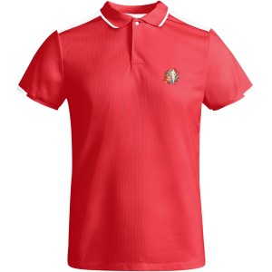 Tamil short sleeve kids sports polo, Red, White (T-shirt, mixed fiber, synthetic)