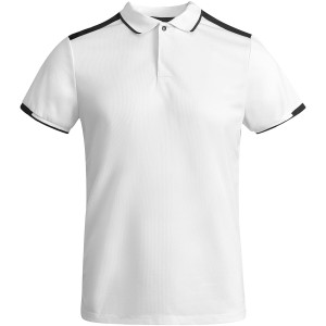Tamil short sleeve kids sports polo, White, Black