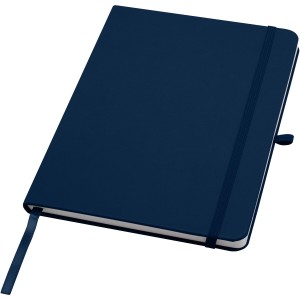 Teak A5 recycled hard cover notebook with lined pages, Navy (Notebooks)