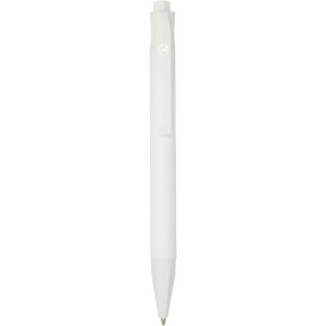 Terra corn plastic ballpoint pen, White (Metallic pen)