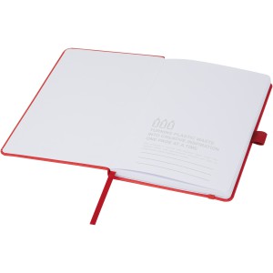 Thalaasa ocean-bound plastic hardcover notebook, Red (Notebooks)