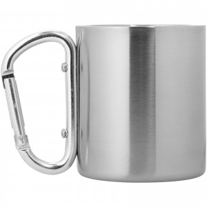 Alps 200 ml vacuum insulated mug with carabiner, Silver (Mugs)