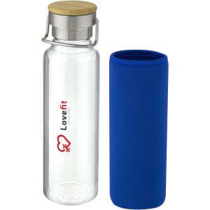 Thor 660 ml glass bottle with neoprene sleeve, Blue (Water bottles)