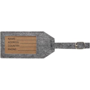 Tie luggage tag, Grey (Bag accesories)