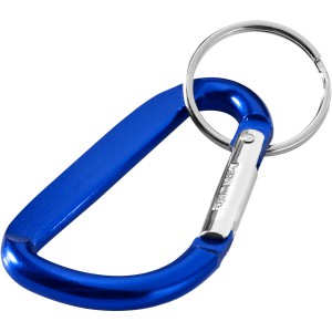 Timor recycled aluminium carabiner keychain, Royal blue
