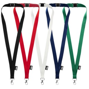 Tom recycled PET lanyard with breakaway closure (Lanyard, armband, badge holder)