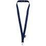 Tom recycled PET lanyard with breakaway closure, Navy