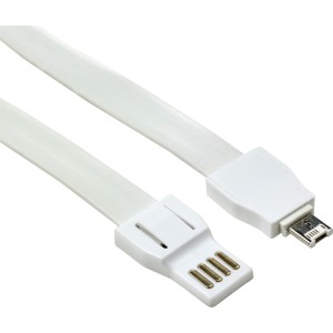 TPE 2-in-1 lanyard Marguerite, white (Eletronics cables, adapters)