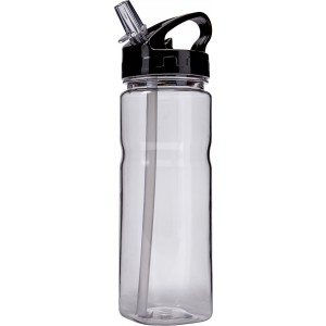 Transparent water bottle (550ml), black (Sport bottles)