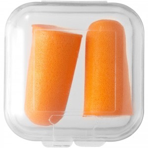 Serenity earplugs with travel case, Orange (Travel items)
