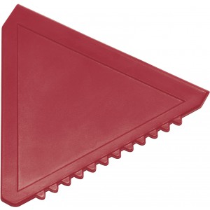 Triangular plastic ice scraper, red (Car accesories)