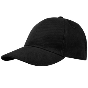 Trona 6 panel GRS recycled cap, Solid black (Hats)