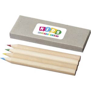 Tullik 4-piece coloured pencil set, Natural (Drawing set)